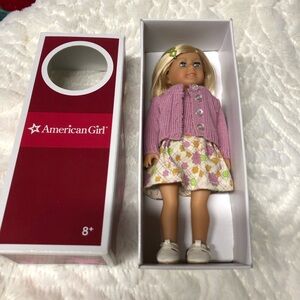 American Girl Kit Doll with Pink Sweater and Floral Dress 6” mini